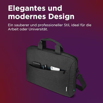 Lenovo Laptop Carrying Case T210, 15.6-Inch Laptop and Tablet, Sleek Design, Durable and Water-Repellent Fabric - color: Eco Black, size: 15.6 inch
