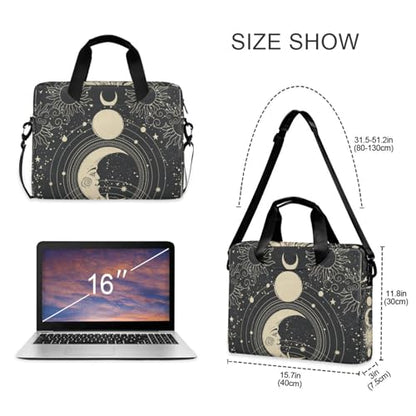 Goth Astrology Tarot Laptop Case 15.6 inch Computer Bag | Waterproof Laptop Briefcase Laptop Bag for Women & Men - color: Goth Astrology Tarot