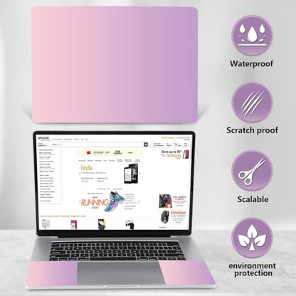 AIMSA Pink Purple Laptop Skin Sticker Cover Decal Fits 12" 13" 13.3" 14" 15" 15.4" 15.6 inch Netbook Laptop Protector Skin Stickers, Easy to Apply and Remove Art Decal - color: Pink Purple