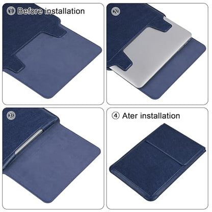 HoYiXi 14 Inch Laptop Sleeve Case with Stand Feature for Mac Book Pro 14 2021/ASUS Vivobook 14/HP Pavilion X360/IdeaPad 14/Dell HP ASUS Acer Huawei Matebook 14'',Compatible 13.3-14'' PC,Blue - color: Blue, size: 13.6-14'' laptop
