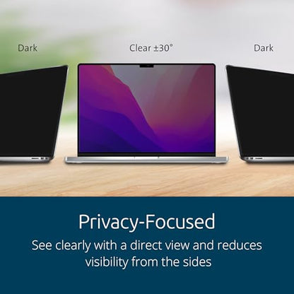 Kensington MP16 Magnetic MacBook Pro Privacy Screen for 16 inch MacBook Pro (2021-2024, M1, M2, M3, M4, Pro, Max), Removable Laptop Privacy Screen, Anti Glare Blue Light MacBook Mac Screen Protector - size: Macbook Pro 16"