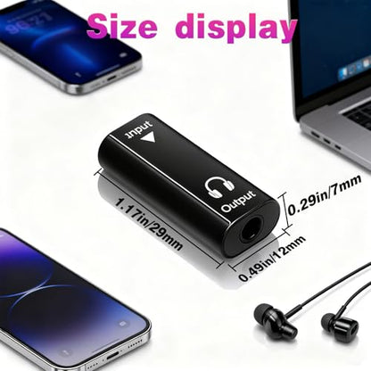 Poyiccot USB C to 3.5mm Headphone Jack Adapter 1-Pack, USB C Female to Aux Female Adapter, USB-C to AUX 3.5mm Converter HiFi Stereo DAC Headphone Jack for iPhone 15, Galaxy, Laptop, Black - style: 1 Pack Female to Female Black