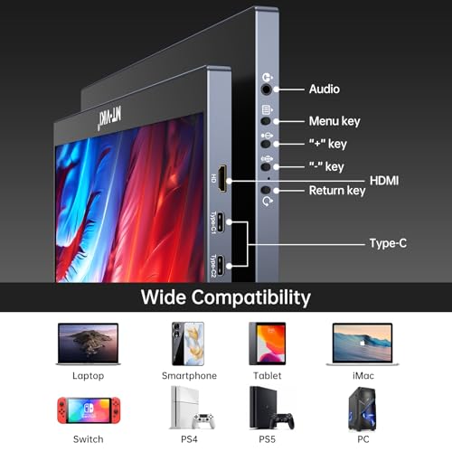 MT-VIKI Laptop Screen Extender, 14'' FHD 1080P USB-C Portable Monitor - size: 14"