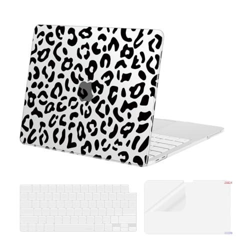 MOSISO Leopard Grain Hard Case Compatible with MacBook Neo 13 inch 2026 Release Model A3404, 3 in 1 Crack-Resistant Protective Hard Shell Case&Keyboard Cover&Screen Protector, Clear - color: Clear