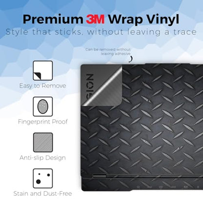 Laptop Skin Compatible with Lenovo Legion 5 Gaming Laptop (15IRX9) 2024 - Black Diamond Plate - Premium 3M Vinyl Protective Wrap Decal Cover - Easy to Apply | Crafted in the USA - color: Black Diamond Plate, size: Legion 5 Gaming (15IRX9) 2024 Full Cover