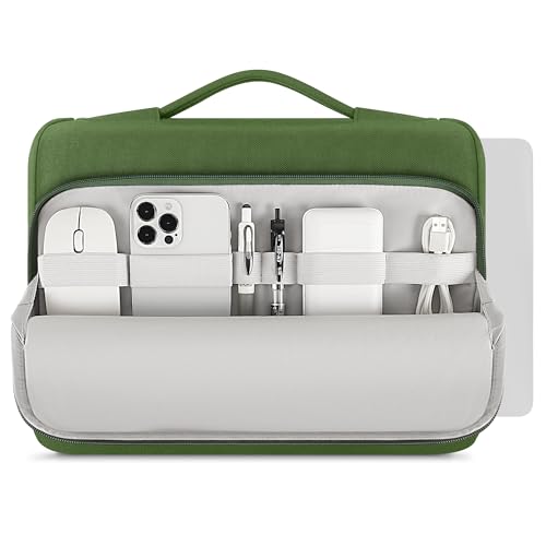 DOMISO 360 Protective Laptop Sleeve 14 inch Laptop Case with Handle Computer Carrying Case for MacBook Pro 14 inch M4 M3 M2 M1 Chip Pro,Green - color: Green, size: 14 inch