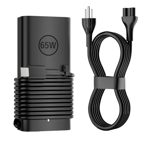 65W 60W USB C Charger Fit for Dell Laptop, Latitude Inspiron XPS AC Adapter | New Slim Gen 5 Power Supply Cord, Smart IC Ship, 65 watt PD Fast Charging, 45W Type-C for Chromebook 3100, Precision Computer