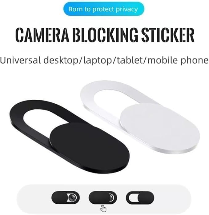 4 Pack Webcam Cover Slide Privacy Cover for Laptop Phone Tablet Camera Blocker - color: White