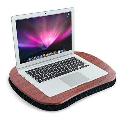 Lap Laptop Desk - Portable Lap Desk with Pillow Cushion, Fits up to 15.6 inch Laptop for Home Office Students Use as Computer Laptop Stand, Book Tablet(1-Dark Brown) - color: 1-dark Brown