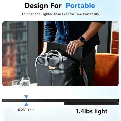 15.6''Portable Touchscreen Monitor 1080P HDR Display, USB-C Vertical Monitor with Stand & Speakers, VESA Compatible External Monitor for Laptop Mac Windows Android (No Touch for iPhone/iPad/Consoles)