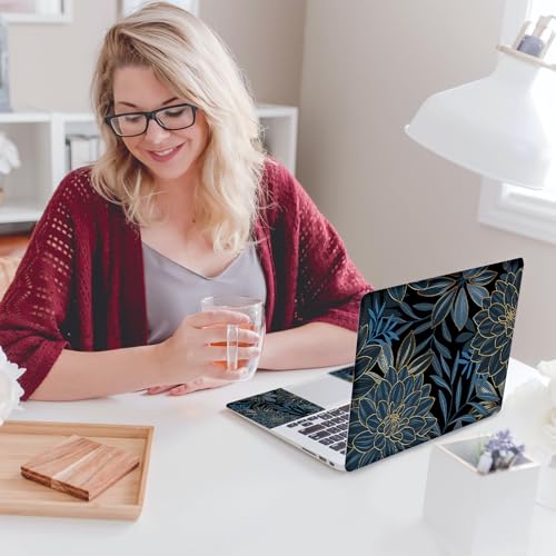 12 13 14 15 15.4 15.6 Inches Laptop Skin Sticker Decal Universal Netbook Skin Sticker Reusable Soft Notebook Art Protector Cover Decal, Blue Flower - color: Blue Flower