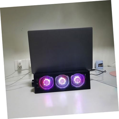 SHINEOFI Professional RGB Laptop Cooling Pad Speed Fans Detachable Elevated Stand for Overheat Prevention Compatible with All Laptop Notebook Cooler for Gaming and Work
