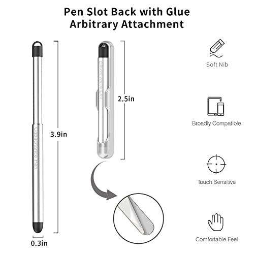 Stylus Pens with Pen Slot for Touch Screens, High Precision Capacitive Universal Stylus for iPad iPhone Tablets Samsung Galaxy All Touch Screen Devices (Purple) - color: Purple