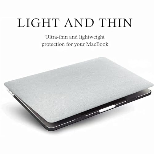 Funut for MacBook Air 13 Inch Case 2026 2025-2022 M5 M4 M3 M2 A3449 A3240 A3113 A2681, Luxury Snake PU Leather Scratch & Shockproof Hard Shell Case & Keyboard Cover,Snake Skin White - color: Snake White, size: 2022-2026 MacBook Air 13.6 inch M2 M3 M4 M5