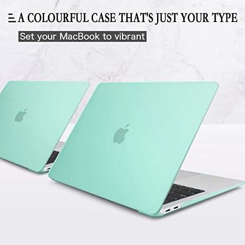 CISSOOK Green Case for MacBook Pro 13 inch Case 2020 Release A2251 A2289 A2338 M1 Model with Keyboard Cover Screen Protector for MacBook Pro 13 inches with Touch Bar, C-Matte Green, A2251/A2289/A2338 - color: Matte Green