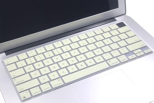 Keyboard Skin Compatible for 2026-2022 MacBook Air 13.6 & 15 inch M5 M4 M3 M2 A3449 A3448 A3240 A3114, 2026-2021 MacBook Pro 14 & 16 M5 M4 M3 M2 M1 A3426 A3427 A3428 A3429 A3434 A3112 (Creamy) - color: Creamy