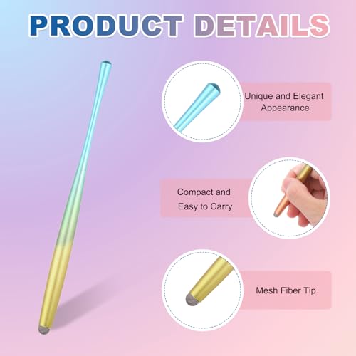 PATIKIL 2Pcs Slim Waist Stylus Pen for Touch Screen, High Sensitivity Universal Pen Capacitive Digital Pens Touchscreen Stylus for Phone Tablets Laptop Touch Screen, Blue/Gold - color: Blue/Gold