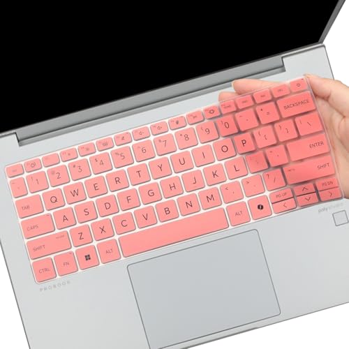 Keyboard Cover for HP ProBook 440 G11 14 & HP ProBook 445 G11 14-inch Laptop Accessories Keyboard Protective Cover Skin (NOT Fit HP ProBook 440 445 G10/G9/G8/G7/G6/G5)-Pink - color: Pink
