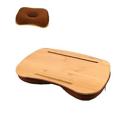 SUMISKY Lap Desk-Portable Laptop Table with Bamboo Platform Phone Holder (M(18.5"x11.8")) - size: M(18.5"x11.8") without Additional Accessories