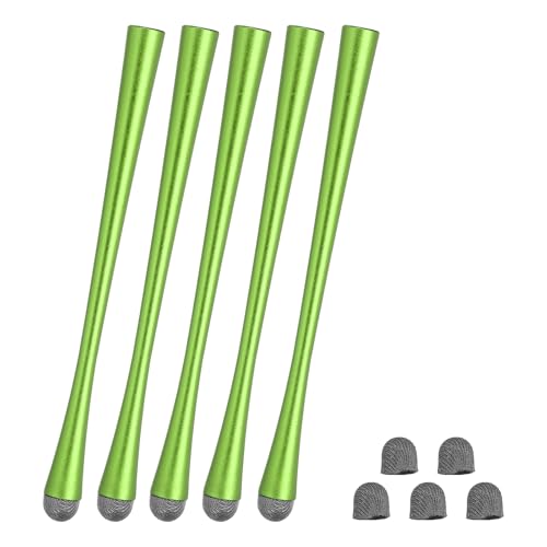 PATIKIL 5 Pcs Slim Waist Stylus Pens for Touch Screens, 2 in 1 High Sensitivity Universal Pen Capacitive Stylus for Phone Tablets Laptop Touch Screen Devices, Green - color: Green