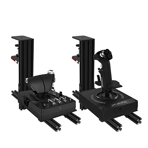 Hikig 2 Set Desk Mount for Flight Sim Game Joystick, Throttle and HOTAS Systems - Compatible With Logitech X56, X52, X52 Pro, Thrustmaster T-Flight HOTAS, T.16000M, TCA
