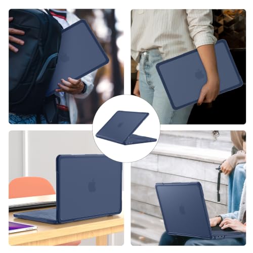 MOSISO Compatible with MacBook Neo Case 13 inch 2026 A3404 A18 Pro Chip | Anti-Crack Cover Protective Hard Shell Case with Shock-Absorbing TPU Bumper, Indigo - color: Indigo