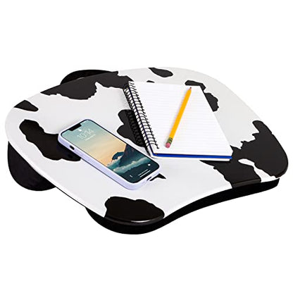 LAPGEAR MyStyle Portable Lap Desk with Cushion - Cow Print - Fits up to 15.6 Inch Laptops - Style No. 45338 - color: Cow Print