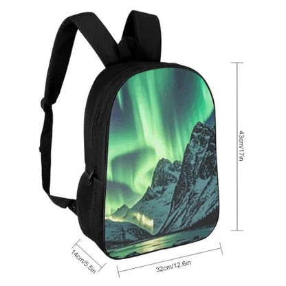 Laptop Backpack with Pocket, Large, Adjustable 17 Inch Bag, Waterproof | Northern Lights Computer Bag for Work, Breathable, Expandable Backpack for Women Men, Portable