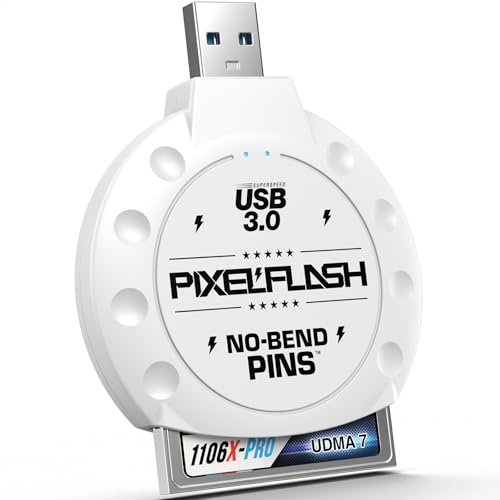 CF Card Reader (White) - Compact Flash Memory Card Adapter with USB 3.0, 5GB/s File Transfer, No-Bend Pins, Supports UDMA-7, Anti-Slip & Anti-Scratch, Compatible with Most Brands & OS - color: White, style: CF Classic