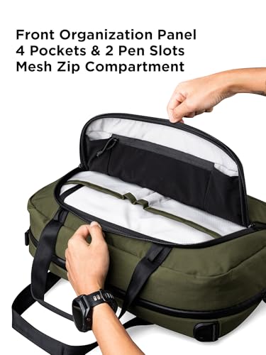 ALPAKA Bravo Brief Laptop Briefcase Business Shoulder Bag | Fits 16-inch Laptop, Detachable Shoulder Strap, For Men and Women Work Travel, Weatherproof Fabric Axoflux 400D - color: Green