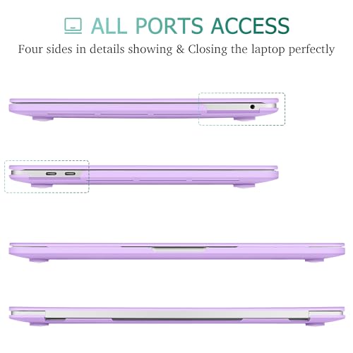 May Chen Compatible with MacBook Pro 13 inch Case 2022 2021 2020 Release Model A2338 M2 M1 A2251 A2289, Plastic Hard Shell Case with Keyboard Cover for MacBook Pro 13 Touch Bar Fits Touch ID, Purple - color: Purple