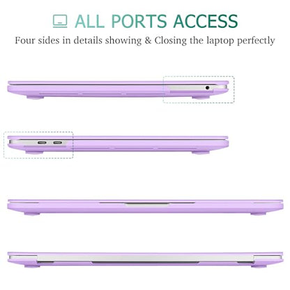 May Chen Compatible with MacBook Pro 13 inch Case 2022 2021 2020 Release Model A2338 M2 M1 A2251 A2289, Plastic Hard Shell Case with Keyboard Cover for MacBook Pro 13 Touch Bar Fits Touch ID, Purple - color: Purple