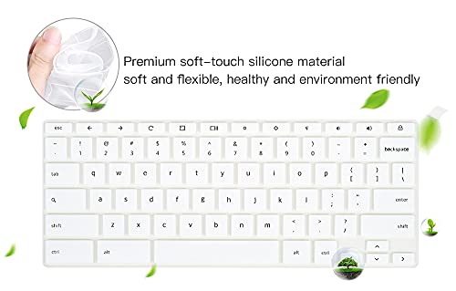 Keyboard Cover for HP 11.6/14 inch Chromebook x360, HP Chromebook 11 G2, G3, G4, G5, G6 EE G7 EE, HP Chromebook 14-db/ca/ak/DA 14B-CA 14a-na Series, HP Chromebook 14 G2 G3 G4 Keyboard Cover, White - color: White