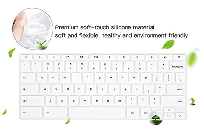 Keyboard Cover for HP 11.6/14 inch Chromebook x360, HP Chromebook 11 G2, G3, G4, G5, G6 EE G7 EE, HP Chromebook 14-db/ca/ak/DA 14B-CA 14a-na Series, HP Chromebook 14 G2 G3 G4 Keyboard Cover, White - color: White