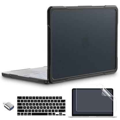 Batianda Ultimate Rugged Case for MacBook Neo 13 Inch 2026, Black | Fits Model A3404, Shock-Absorbing TPU Bumper, Carbon Fiber Side Texture, Matte Rugged Shockproof Hybrid Protective Shell - color: Black