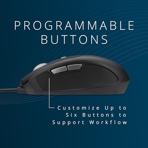 Kensington USB-C Wired Mouse, Pro Fit Ergo MY435 EQ Wired Mouse, for Small to Medium-Sized Hand, Programmable Buttons, Quiet-Click Buttons, USB-C Connection - Black (K72512NA) | Fits small to medium hands, programmable and quiet-click buttons, USB-C conne