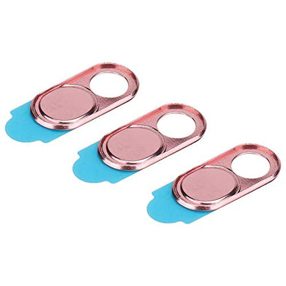 ASHATA 3pcs Metal Camera Lens , Ultra Thin Camera Cover Webcam Cover Blocker Slider for Smartphone Tablet Desktop Laptop ()