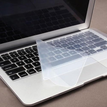 Laptop Keyboard Protective Film Universal Silicone Gel Waterproof Clear Dustproof 10-17inch(M) - color: M