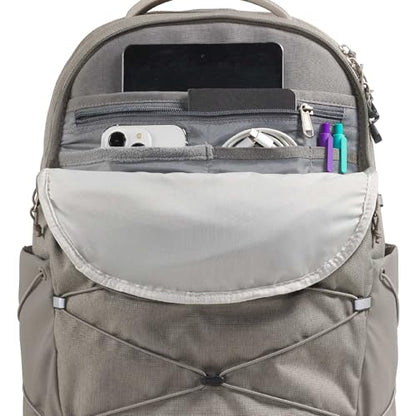 The North Face Borealis Laptop Pack, Stone Slab Lt Hth/Stone Slab, OSFA | Everyday Travel Bag, Laptop Sleeve, Reflective Details - color: Stone Slab Light Heather/Stone Slab