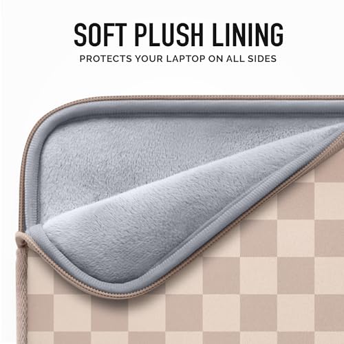 Vandel Slim MacBook Pro 14 inch Laptop Sleeve, Neoprene 14 Inch Apple MacBook Laptop Case Sleeve, Dell, HP Cover, Protective Asus, HP, Dell XPS Case, Computer Cover, Mac M1, M2, M3 Pouch - color: a. Neutral Checker, size: 14 Inch