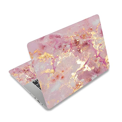 Pink Cloud Vinyl Laptop Sticker, Waterproof Reusable Decal for 12-15.6 inch Notebooks, Cartoon Bubble Design - color: Nice Pink Marble
