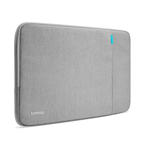 tomtoc 360° Protective Laptop Sleeve for 16-inch New MacBook Pro M5 Pro/Max | 2026 A3428 A3429, M4/M3/M2/M1 A3403 A3186 A2991 A2780, Water-Resistant MacBook Case Bag with Accessory Pocket For Dell XPS 16 - color: Gray, size: 16-inch for New MacBook Pro