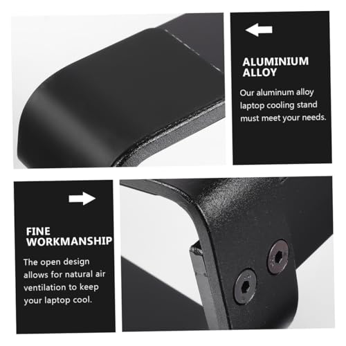 Ergonomic Laptop Stand Folding Portable Aluminium Alloy Holder with Slip Stable Design for Desk Use Eye Level Riser to Posture and Prevent Neck Strain Compatible with MacBook and