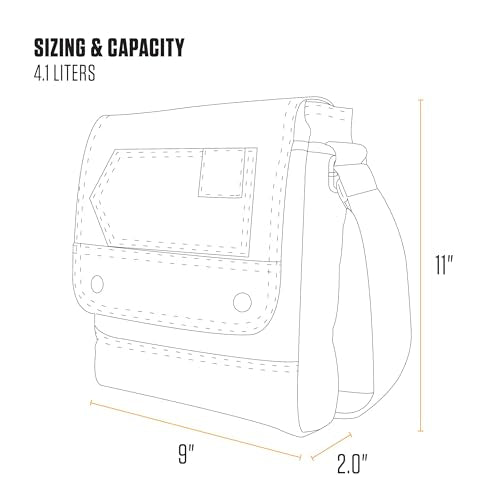 Carhartt Crossbody Snap Bag, Durable, Adjustable Shoulder Bag with Flap Over Snap Closure - color: Carhartt Brown