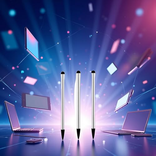3Pcs Silver Stylus Pens,Universal Fine Point Pencil for Phone/iPad/Android/Tablet and Other Touch Screens,High Precision Stylus for All Universal Touch Screen Devices Stylus Pens Accessories