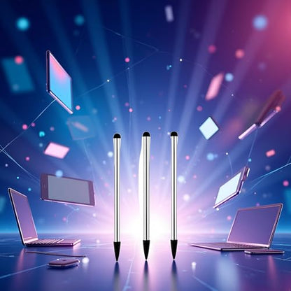 3Pcs Silver Stylus Pens,Universal Fine Point Pencil for Phone/iPad/Android/Tablet and Other Touch Screens,High Precision Stylus for All Universal Touch Screen Devices Stylus Pens Accessories