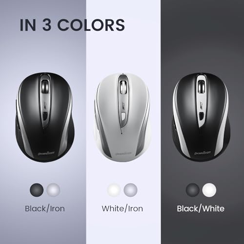 Perixx PERIMICE-721IB Wireless Ergonomic Mouse - 5 Button Optical Design - Silent Clicks - Compatible for Desktop and Laptop PC - Wireless 2.4 GHz - Iron Black