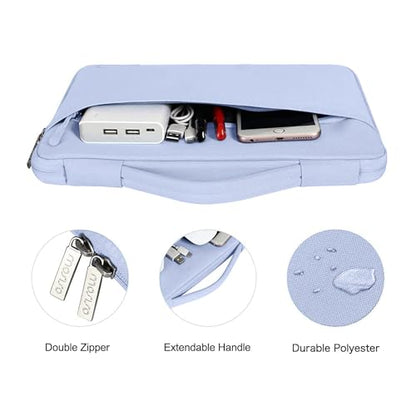 MOSISO Compatible with MacBook Air 13 inch Case M5 2026 M4 2025 M3 M2 2024-2022 A3449 A3240 A3113 A2681,Hard Shell&Sleeve Bag&Keyboard Skin&Webcam Cover&ScreenFilm for MacBook Air 13.6, Pastel Blue - color: Pastel Blue