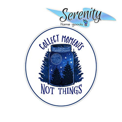 Stickers For Adults Kids Teens | Collect Moments Not Things | Place On Water Bottle Phone Laptop Computer Case | Outdoor Waterproof Car Vinyl Decals