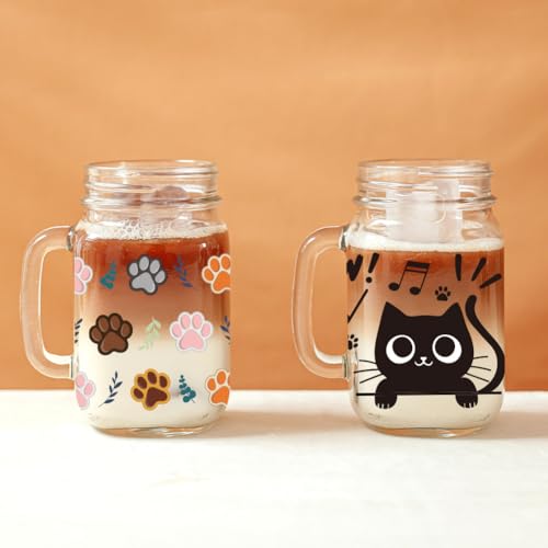 UV DTF Cup Wraps Transfer Stickers Cute Cats Pattern, 10 Sheets Waterproof Custom Vinyl Transfer Sticker 16oz Coffee Glass Cup Tumbler Bottle Mug Decals for Men Women | Waterproof UV DTF Stickers, Custom Vinyl Decals for 16oz Coffee Cups Tumblers Bottles